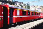 RhB - A 1268 am 17.08.2008 in St.Moritz - 1.Klasse Personenwagen - Einheitspersonenwagen Typ II - �bernahme 30.01.1978 - FFA/SWP - Fahrzeuggewicht 15,00t - Sitzpl�tze 36 - L�P 18,50m - zul�ssige