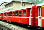 RhB - B 2373 am 19.07.2013 in St.Moritz - 2.Klasse Einheitspersonenwagen (Typ 1) - �bernahme 16.09.1966 - FFA/SIG/RhB - Fahrzeuggewicht 20,00t - Sitzpl�tze 60 - L�P 18,42m - zul�ssige Geschwindigkeit