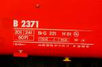 RhB - B 2371 am 14.03.1999 in Landquart - 2.Klasse Einheitspersonenwagen (Typ 1) - Anschriftenfeld  