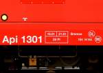 RhB - Api 1301 am 19.07.2013 in St.Moritz - 1.Klasse Panoramawagen f�r Berninabahn - Anschriftenfeld  