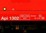 RhB - Api 1302 am 19.07.2013 in St.Moritz - 1.Klasse Panoramawagen f�r Berninabahn - Anschriftenfeld  