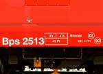 RhB - Bps 2513 am 19.07.20132 in St.Moritz - 2.Klasse Panoramawagen mit Service-Abteil f�r Bernin-Express - Anschriftenfeld
