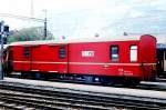 RhB - Z 79 am 18.05.1991 in Chur - Baujahr 1960 - SWS - Fahrzeuggewicht 17,00t - Ladegewicht 8,00t - L�P 14,41m - zul�ssige Geschwindigkeit 90 km/h - �2=08.02.1991 - Lebenslauf: ex Z4� 79 - 1964 Z� 79