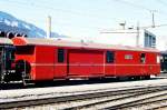 RhB - Z 94 am 09.09.1990 in Chur - Postwagen 4-achsig mit 1 offenen Plattform - �bernahme: 27.06.1967 - SWS - Fahrzeuggewicht 17,00t - Zuladung 9,00t - L�P 16,87m - zul�ssige Geschwindigkeit = 90 km/h