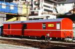 RhB - Z 96 am 30.08.1997 in Disentis - Postwagen 4-achsig mit 1 offenen Plattform - �bernahme: 30.10.1969 - SWS - Fahrzeuggewicht 17,00t - Zuladung 9,00t - L�P 16,87m - zul�ssige Geschwindigkeit = 90