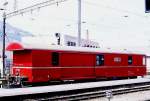 RhB - Z 99 am 20.05.1991 in Chur - Postwagen 4-achsig mit 1 offenen Plattform - �bernahme: 09.12.1969 - SWS - Fahrzeuggewicht 17,00t - Zuladung 9,00t - L�P 16,87m - zul�ssige Geschwindigkeit = 90 km/h